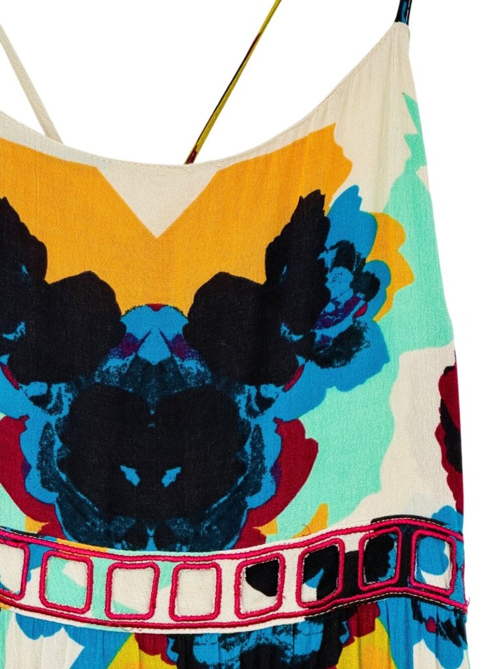 NWT Free People Floral Print Ruffle Mini Slip Dress | Grunge Fairycore Boho Twee - Picture 13 of 16